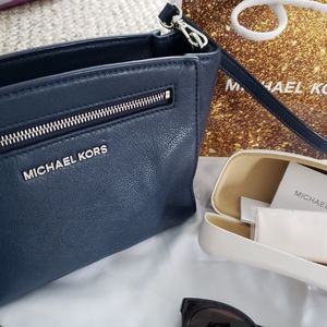 Michael Kors Bags - Michael Kors Navy Leather Purse and Sunglasses Michael Kors Bags - Michael Kors Navy Leather Purse and Sunglasses